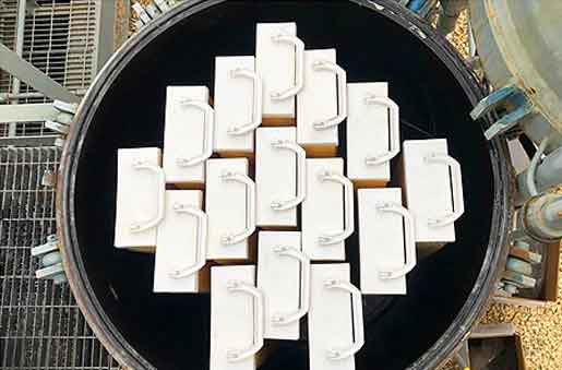 Multiple Invicta trapezoidal cartridges arranged flat, viewed from above
